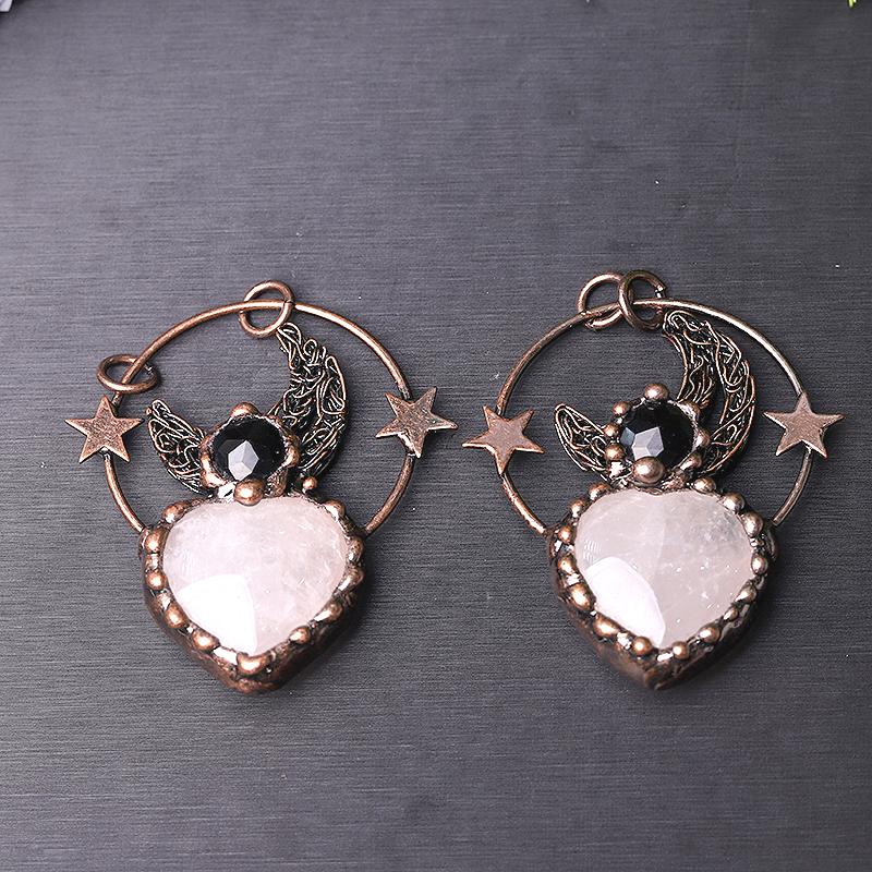 Rose Quartz Pendant for Jewelry DIY Wholesale Crystals