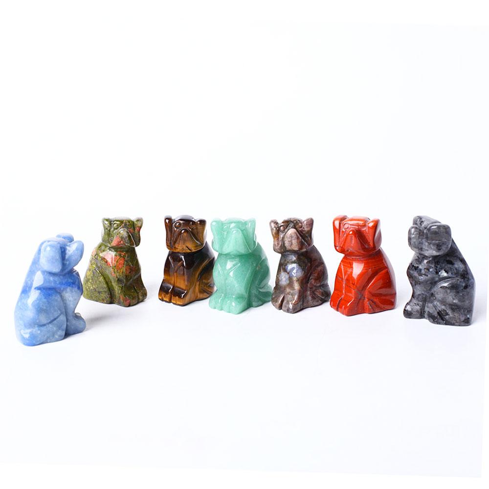 Hand Carved Polished Dog Figurine Crystal Carvings Wholesale Crystals