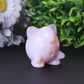 2" Pink Opalite Jigglypuff Carving Figurine Healing Decoration Wholesale Crystals