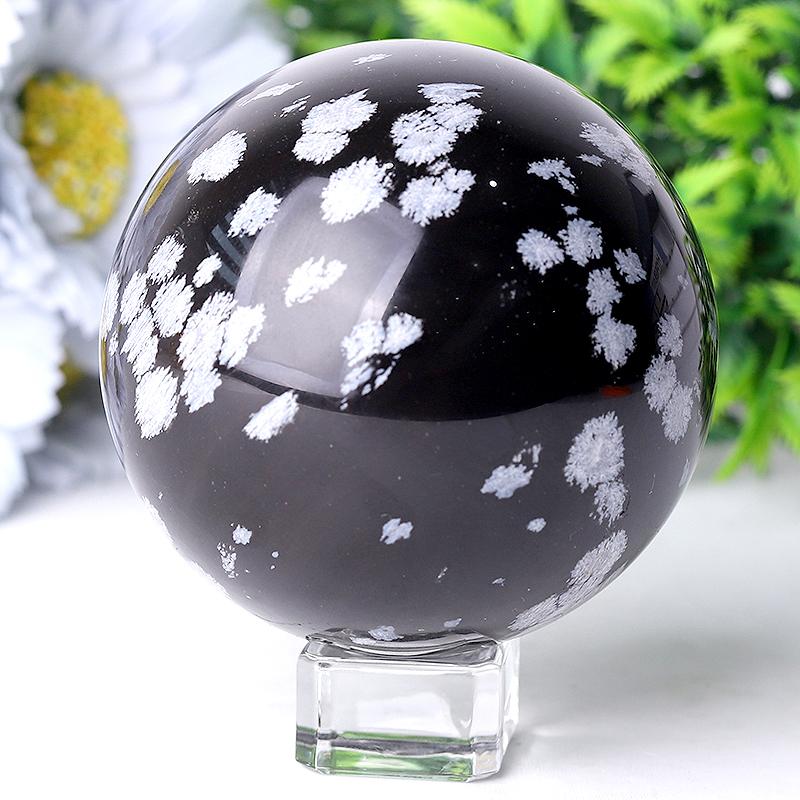 2.0"-4.0" Snowflake Stone Crystal Spheres Wholesale Crystals