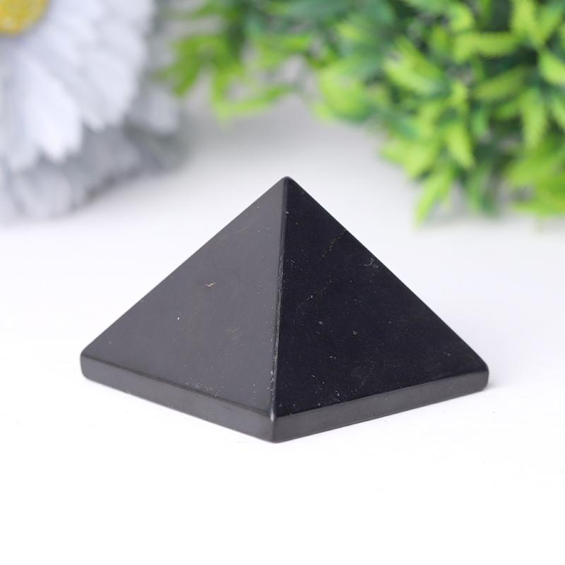 1.5"- 2.0" Shungite Pyramid Carvings Wholesale Crystals