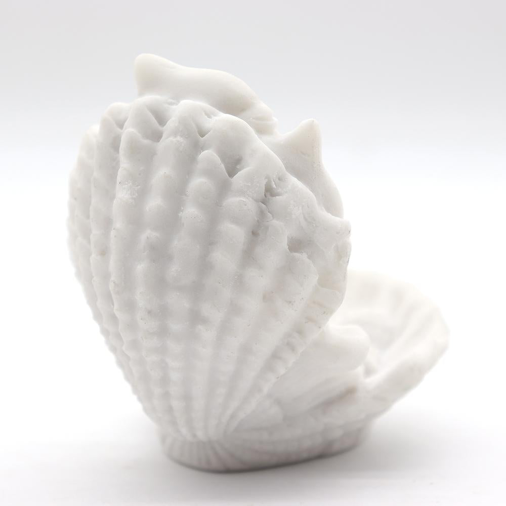 Shell Shape White Resin Display Stand for Home Decoration Wholesale Crystals