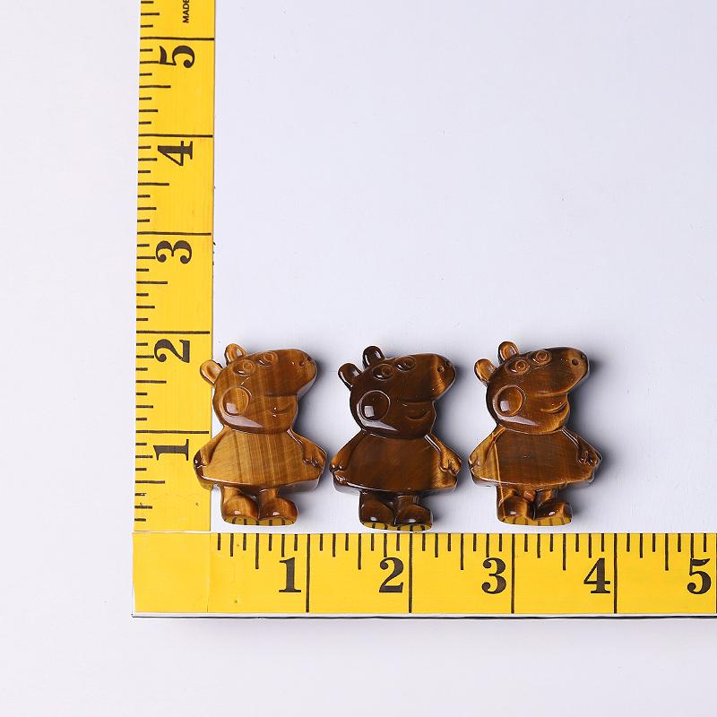 1.8" Peppa Pig Crystal Carvings Wholesale Crystals