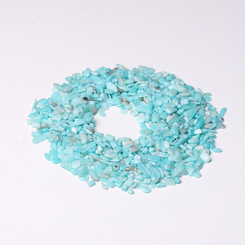 0.1kg Different Size Natural Amazonite Chips Crystal Chips for Decoration Wholesale Crystals