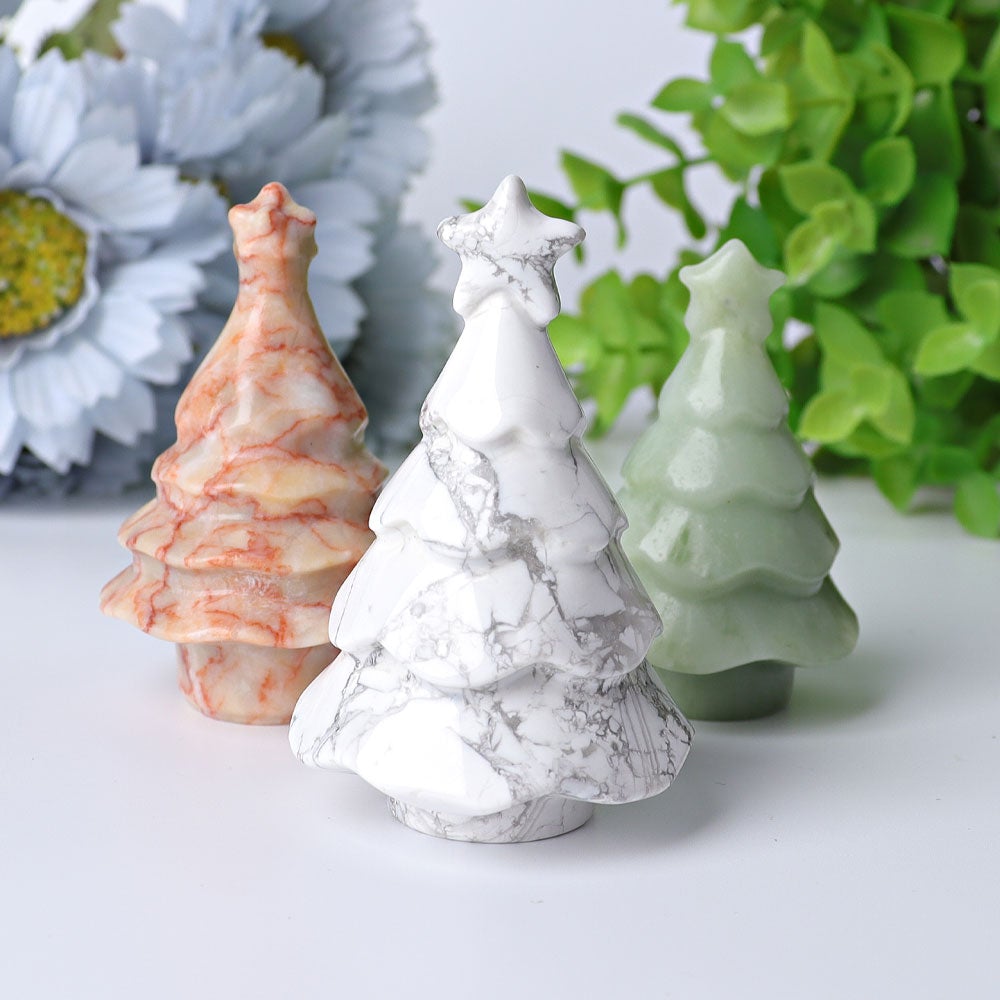 2"-2.5" Christmas Tree Crystal Carvings Wholesale Crystals