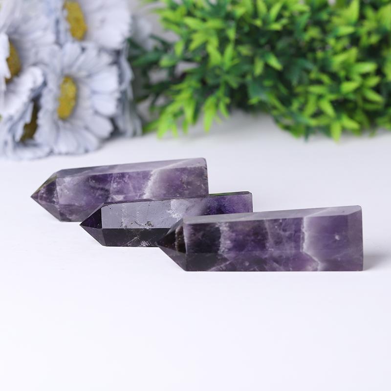 Wholesale Natural Dream Amethyst  Chevron-Amethyst Points Wholesale Crystals