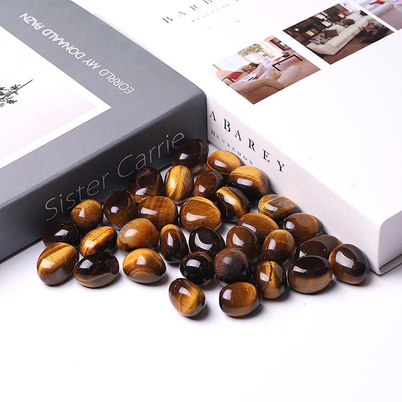 0.1kg  High Quality Polished Tiger Eye Tumbles for Sale Wholesale Crystals