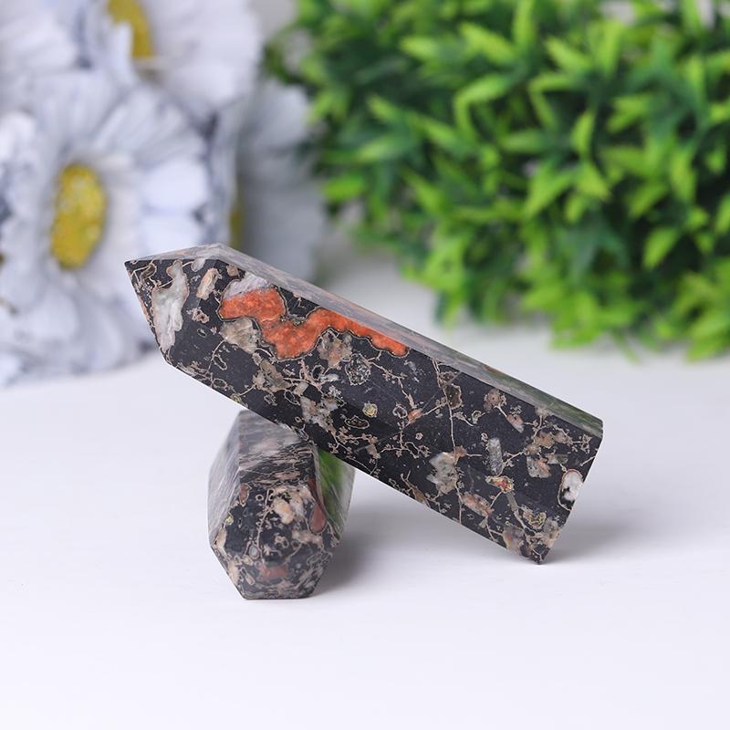 Natural Plum Blossom Flower Jade Points Healing Crystal Tower Wholesale Crystals