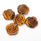 Undrilled Tiger Eye Rose Shape Pendants Wholesale Crystals