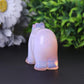 3" Pink Opal Bear Carving for Collection Crystal Gift Wholesale Crystals