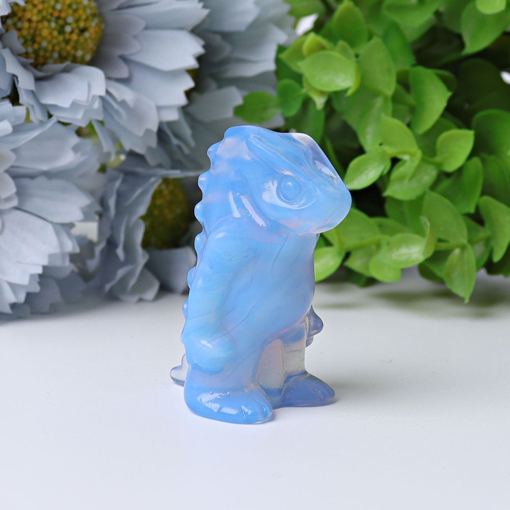 1.88" Blue Opalite Dinosaur Crystal Carving Wholesale Crystals