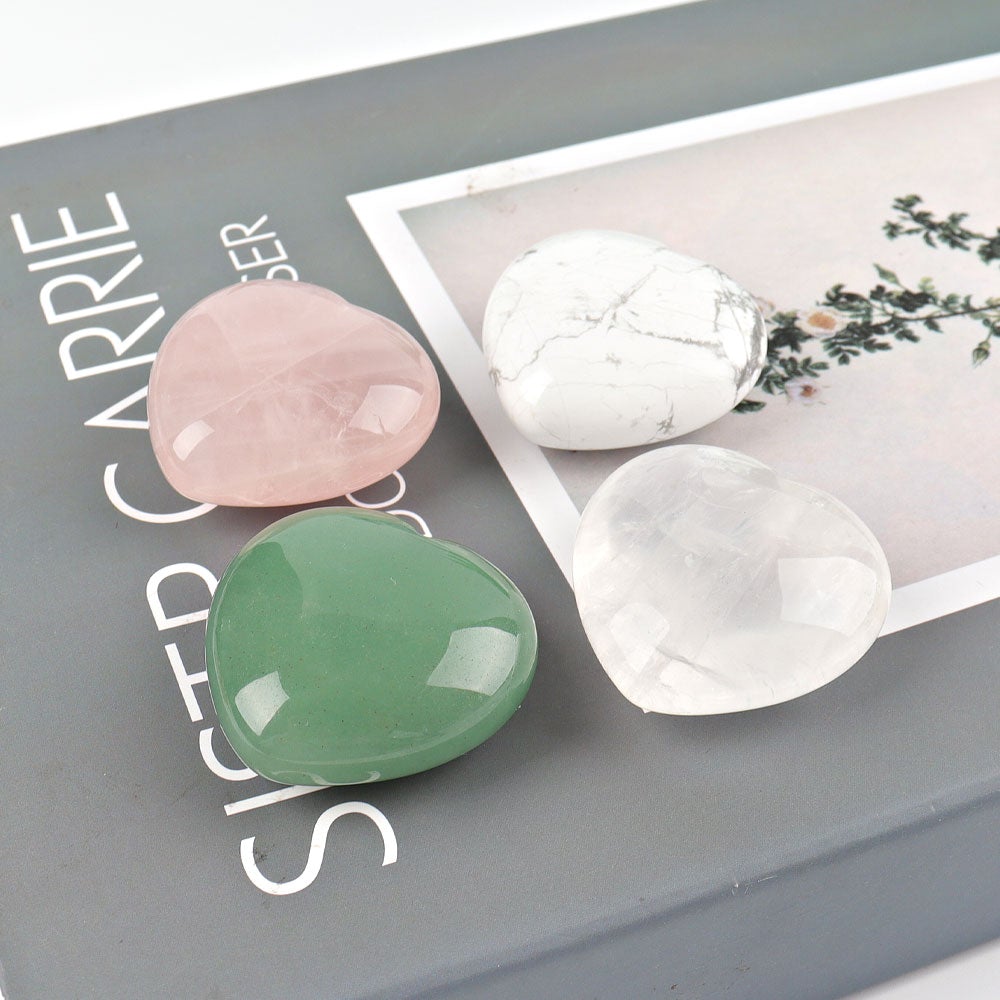 1.5" Heart Crystal Carvings Wholesale Crystals