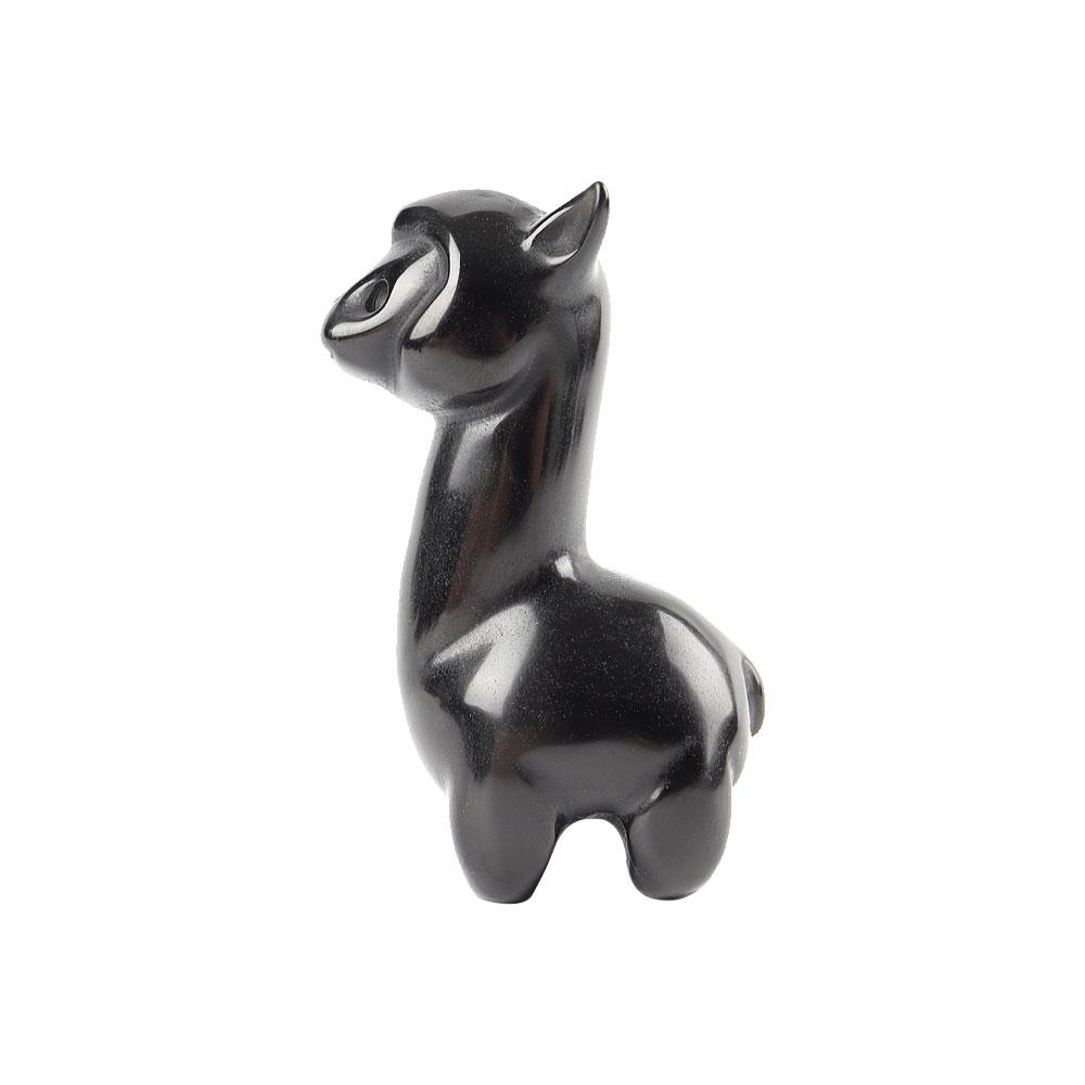 Black Obsidian Crystal Carving Alpaca Free Form Wholesale Crystals