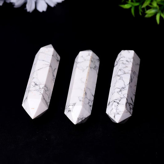Howlite Double Terminated Points Healing Tower Wholesale Crystals