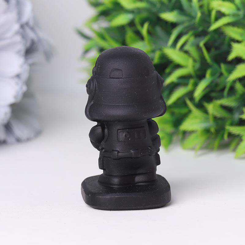 2.5" Black Obsidian Darth Vader Crystal Carvings Wholesale Crystals