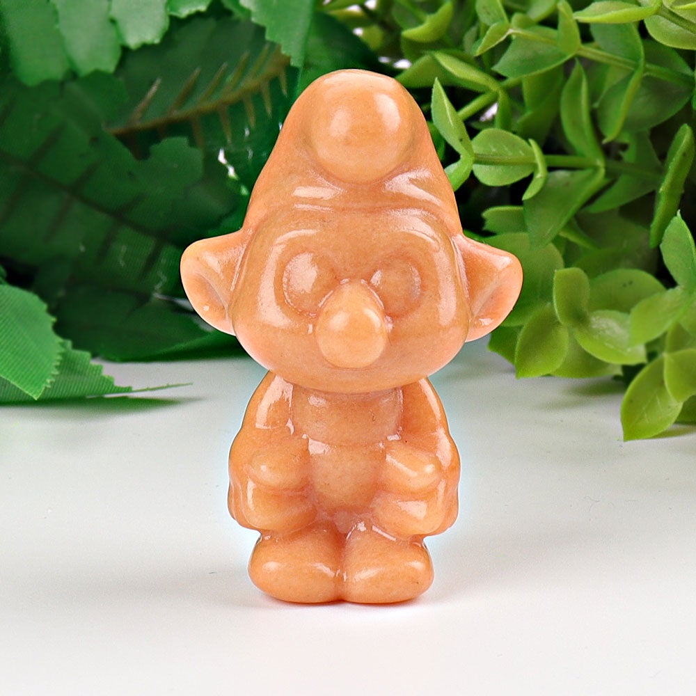 2.3" Yellow Jade Smurfs Crystal Carvings Wholesale Crystals