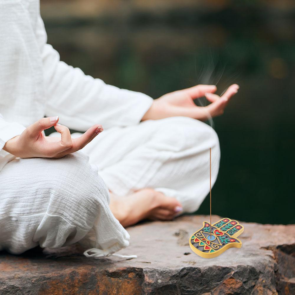 Resin Colorful Buddha Hand Plate Incense Holder Wholesale Crystals