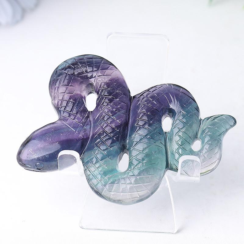 4" Fluorite Snake Crystal Carvings Wholesale Crystals