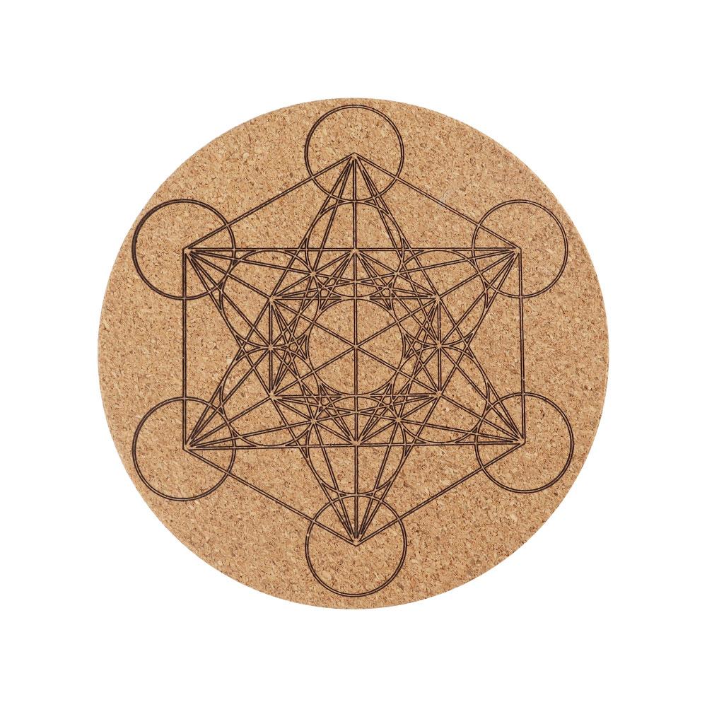Cork Carved Pattern Coaster Wholesale Crystals