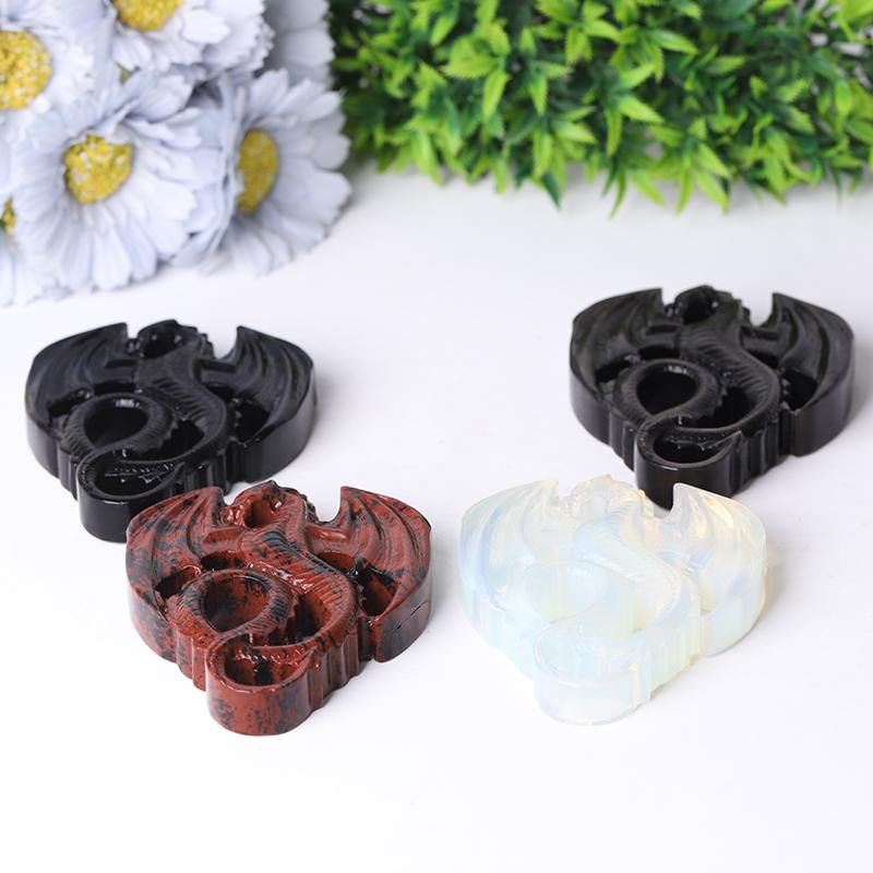 4" High Quality Dragon Crystal Carvings for Decoration Wholesale Crystals