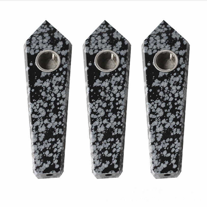 Snowflake obsidian Smoking Pipe wholesale support mixed customization Wholesale Crystals