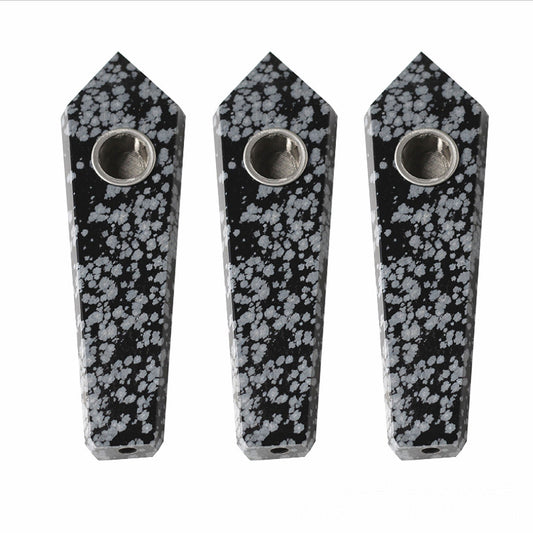 Snowflake obsidian Smoking Pipe wholesale support mixed customization Wholesale Crystals