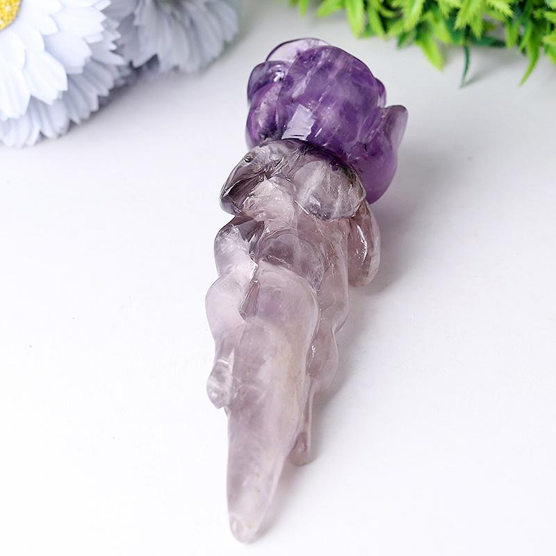 7.5" Amethyst Rose Crystal Carvings Wholesale Crystals