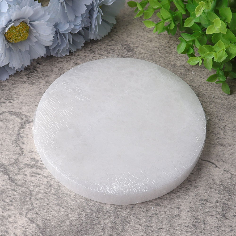 15cm Round Selenite Coaster Wholesale Crystals