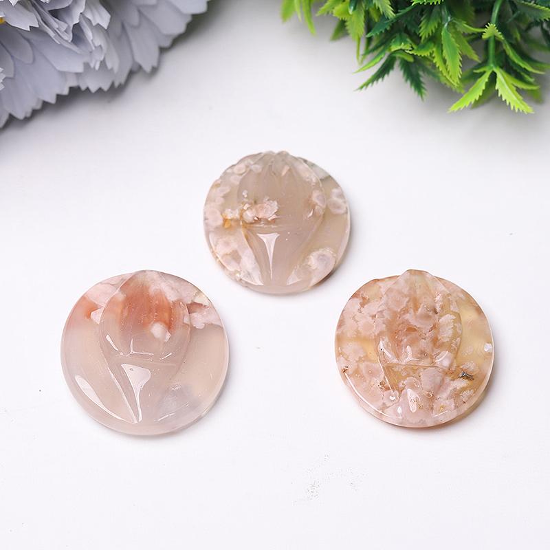 1.5" Flower Agate Crystal Carvings Wholesale Crystals
