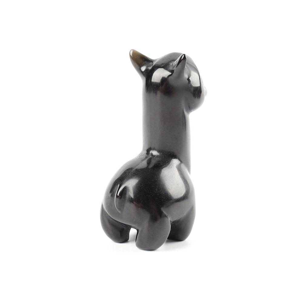 Black Obsidian Crystal Carving Alpaca Free Form Wholesale Crystals