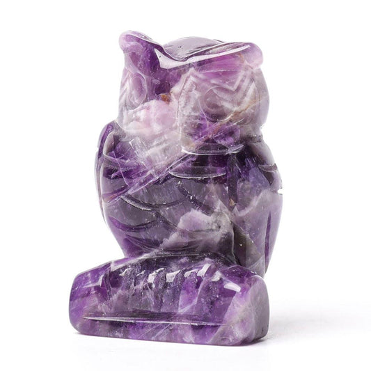 2.0" Amethyst Owl Figurine Crystal Carvings Wholesale Crystals