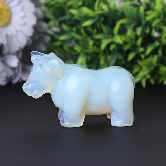 3.5" Opalite Cow Crystal Carving Wholesale Crystals