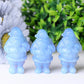 2" Blue Opalite Santa Claus Crystal Carvings for Christmas Wholesale Crystals