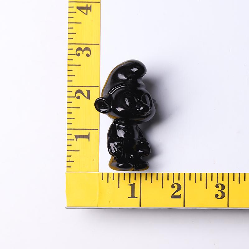 2.5" Black Obsidian Smurfs Crystal Carvings Wholesale Crystals