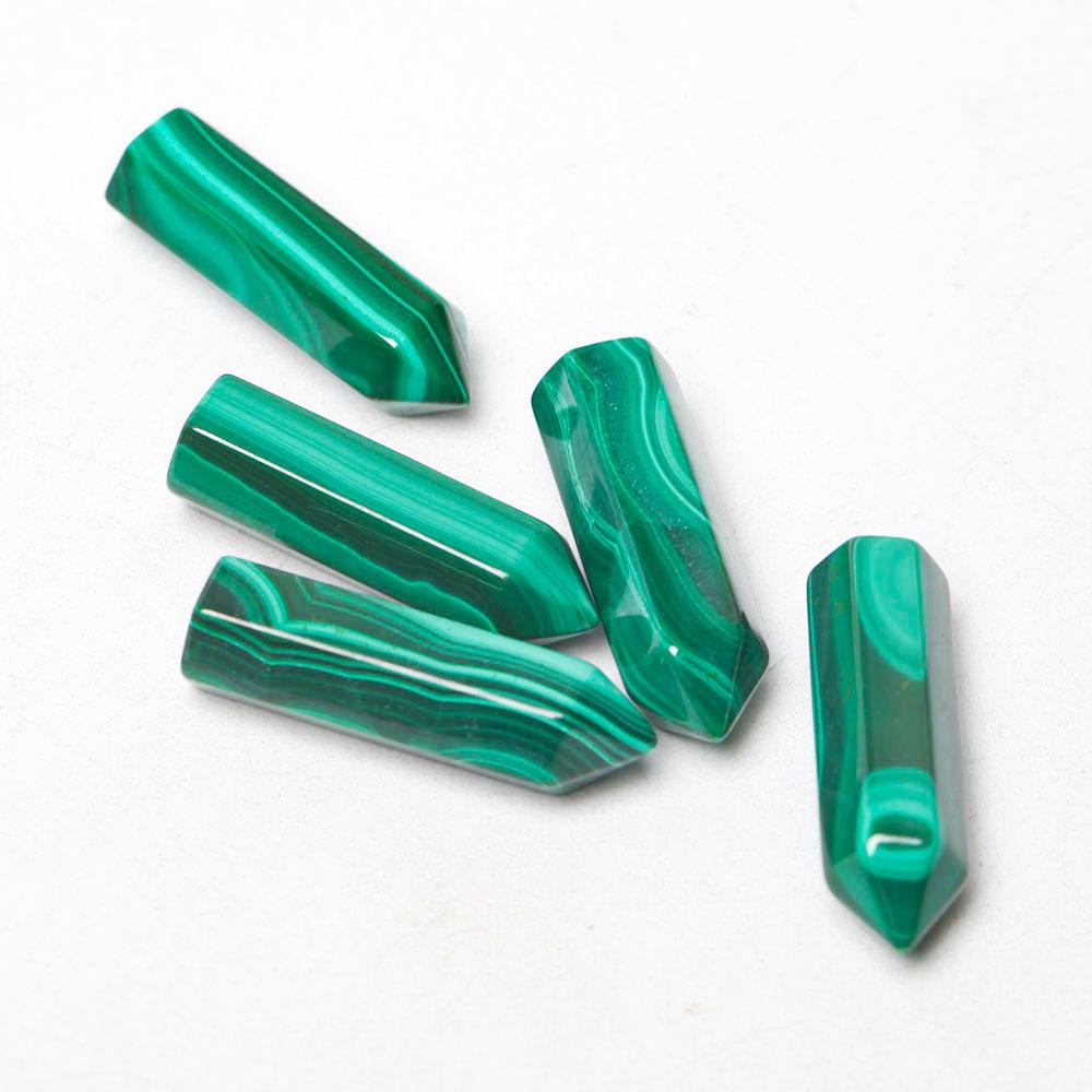 1" Natural Malachite Crystal Tiny Points For DIY Discount Wholesale Crystals