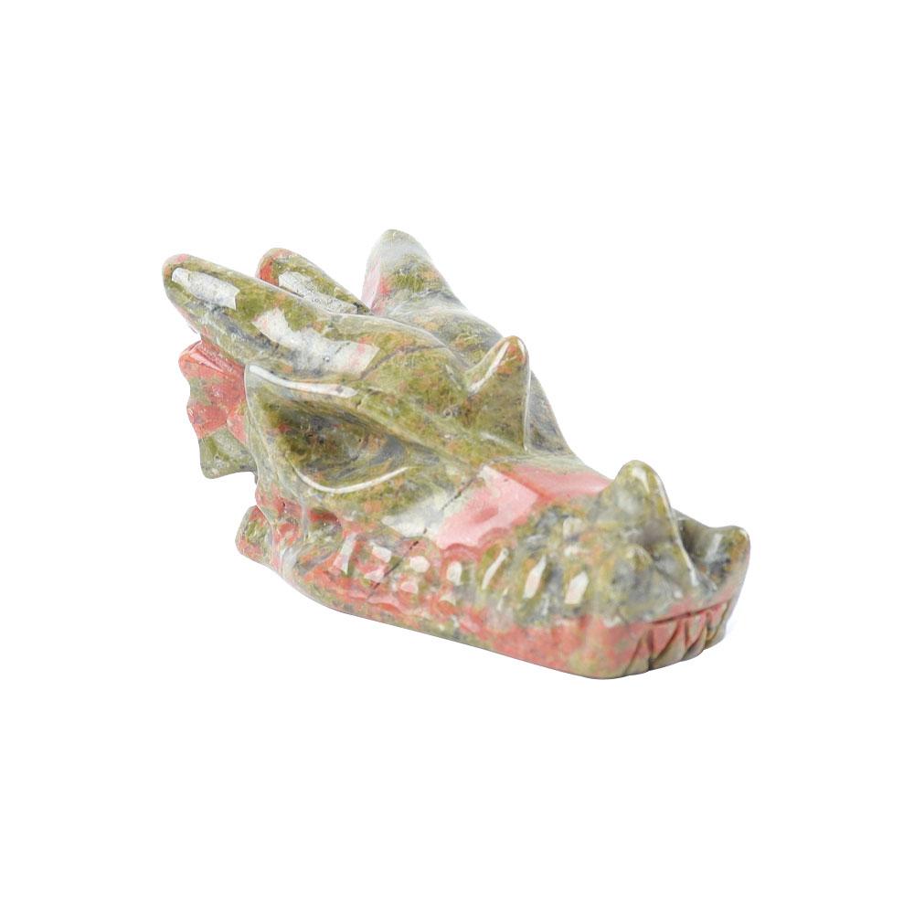 Unakite Dragon Head Carvings Wholesale Crystals