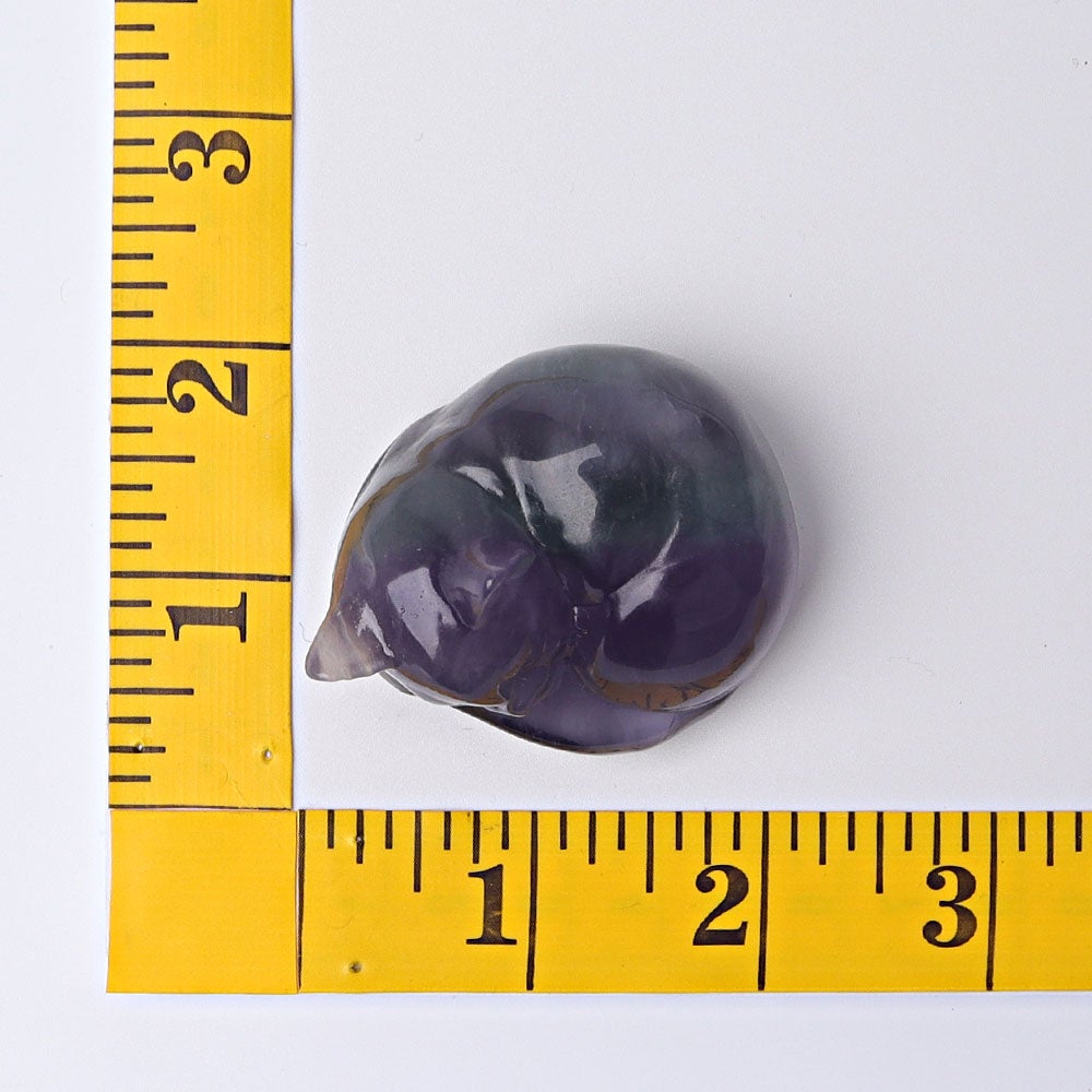 2" Fluorite Sleeping Cat Crystal Carvings Wholesale Crystals