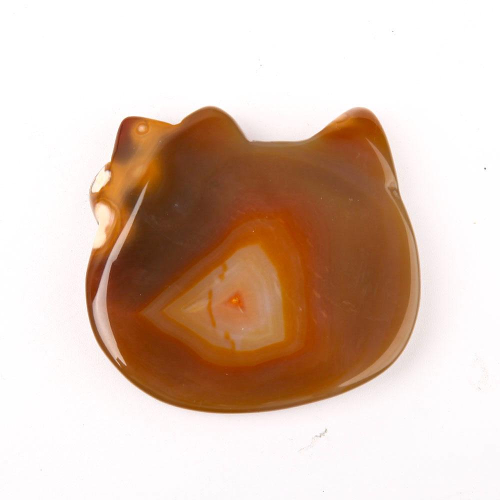 Druzy Agate Hello Kitty Carvings Wholesale Crystals
