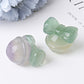 1.6" Fluorite Ring Bell Crystal Carvings for Christmas Wholesale Crystals