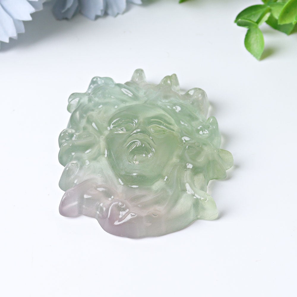3" Fluorite Medusa Crystal Carvings Wholesale Crystals