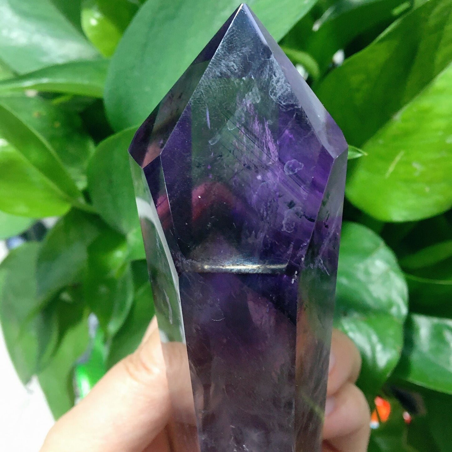 5.4" Dark Purple Amethyst Point Half Polished #2 Wholesale Crystals