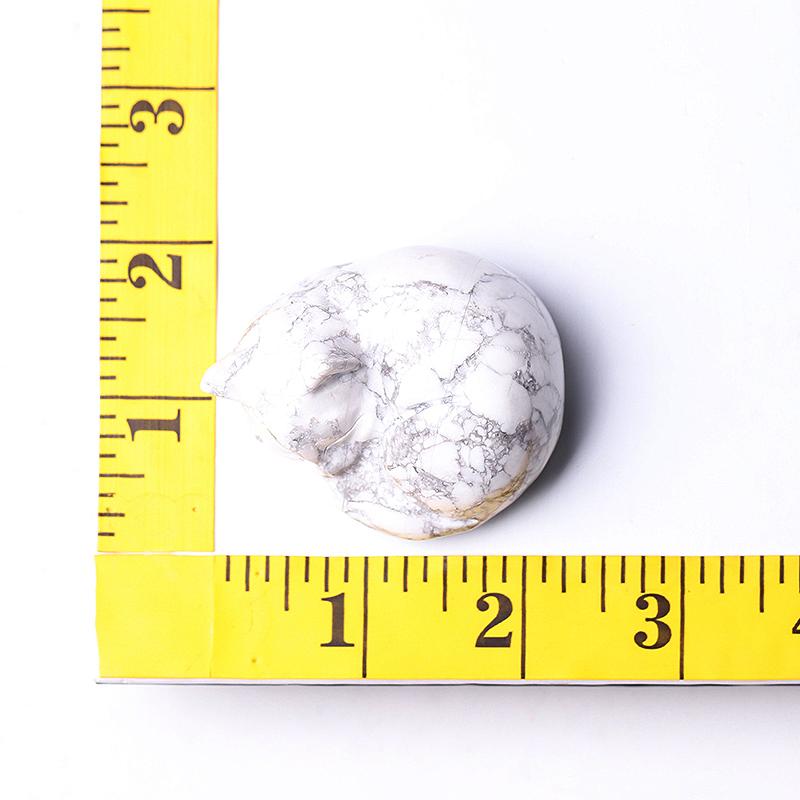 2.1" Howlite Sleepy Cat Crystal Carvings Wholesale Crystals