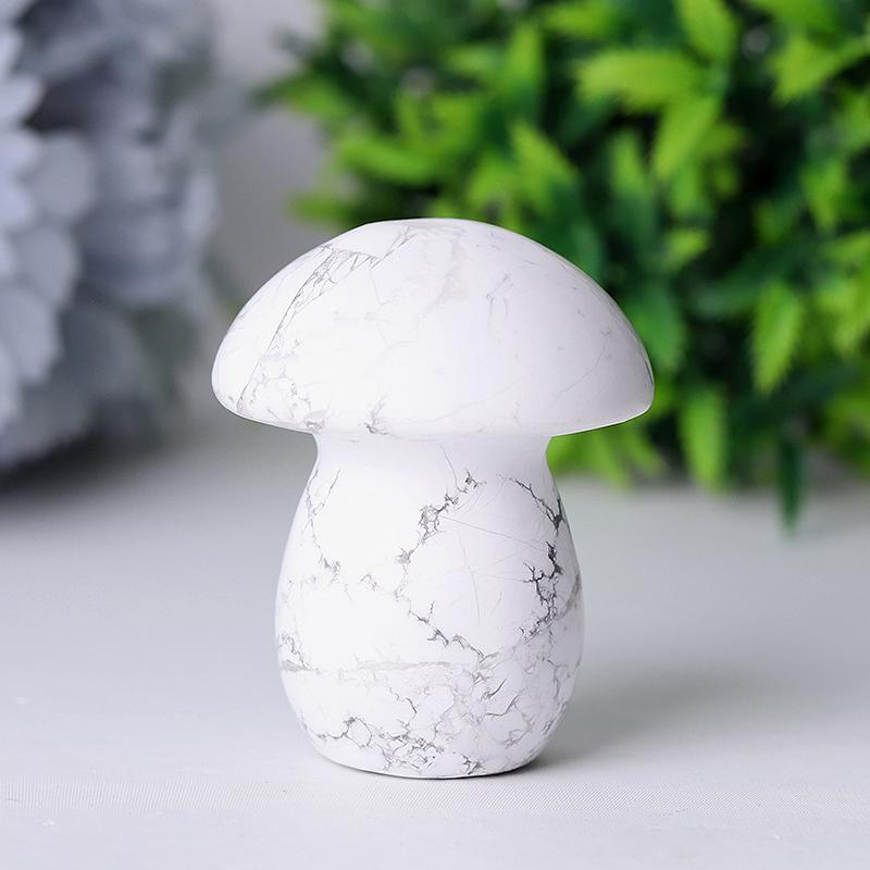 2" Howlite Mushroom Crystal Carvings Wholesale Crystals