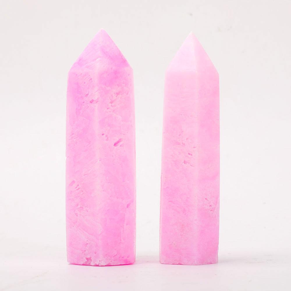 Set of 2 Pink Aragonite Points Wholesale Crystals