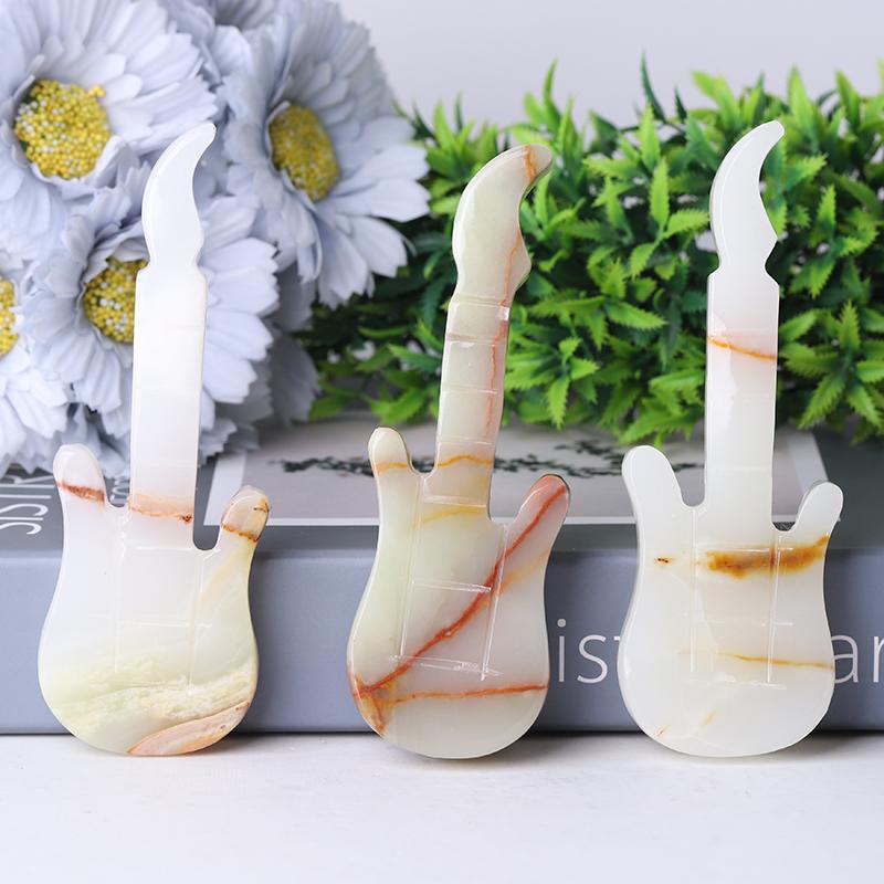 5" Afghan Jade Guitar Crystal Carvings Wholesale Crystals