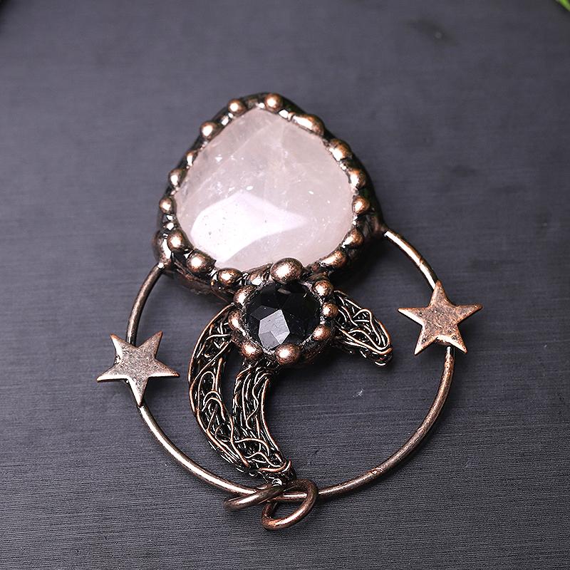 Rose Quartz Pendant for Jewelry DIY Wholesale Crystals