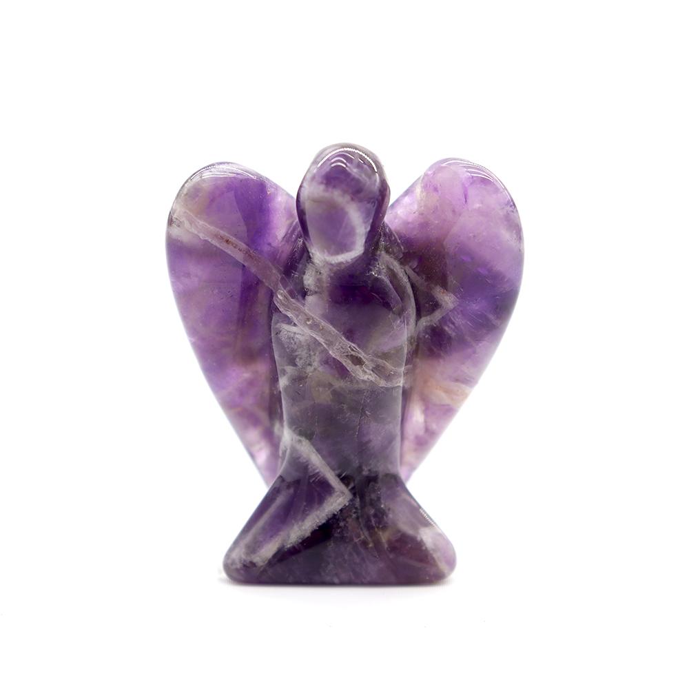 Crystal Gemstone Carved Pocket Crystal Guardian Angel Figurines 3 inch Wholesale Crystals