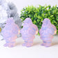 3" Pink Opalite Santa Claus Crystal Carvings for Christmas Wholesale Crystals