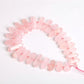 Rose Quartz Crystal Point Chain String for DIY Wholesale Crystals