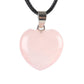 Rose Quartz Love Heart Shaped Gemstone Pendant Wholesale Crystals